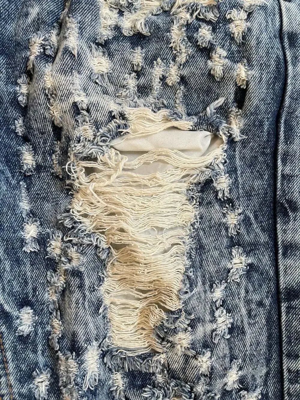 Trillnation Acid Wash Distressed Denim Jeans Size 32 - Picture 5 of 6